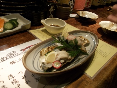 Raw oysters in Japan? Yes please!